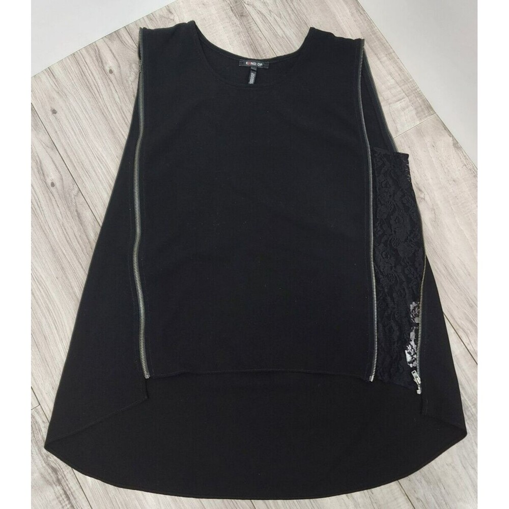Kiind of Zip Sides with LaceTop in Black Woman's Size M